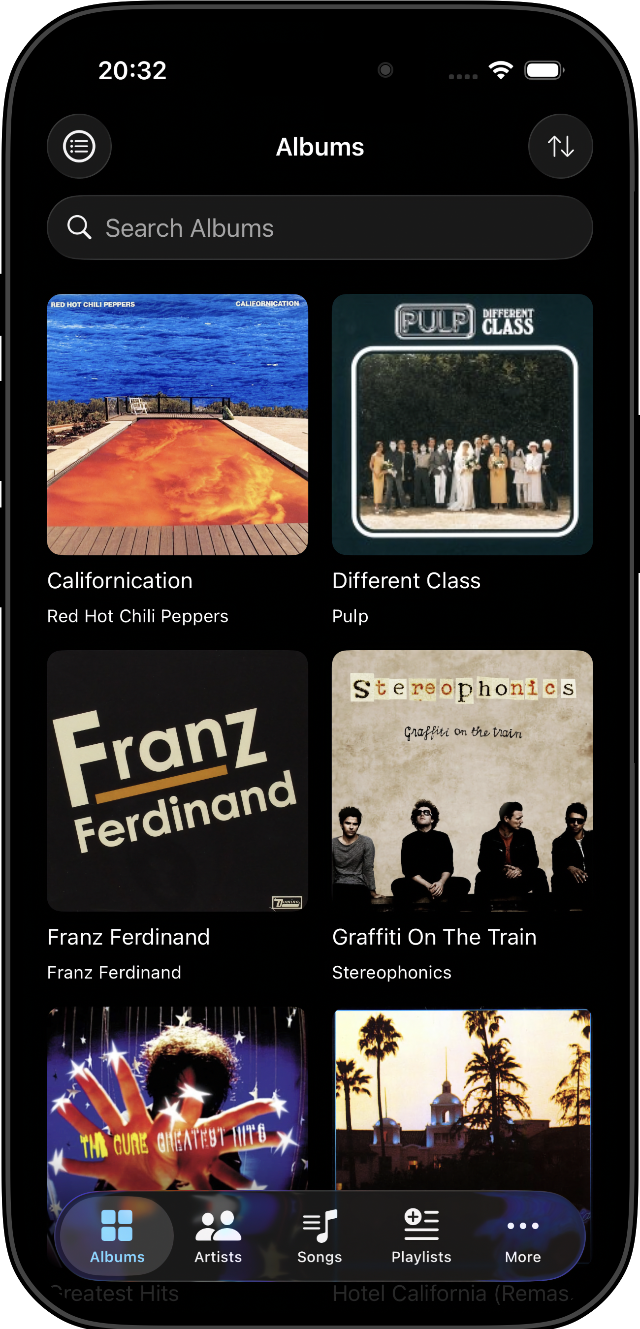 Off-Grid Music Player app screenshot